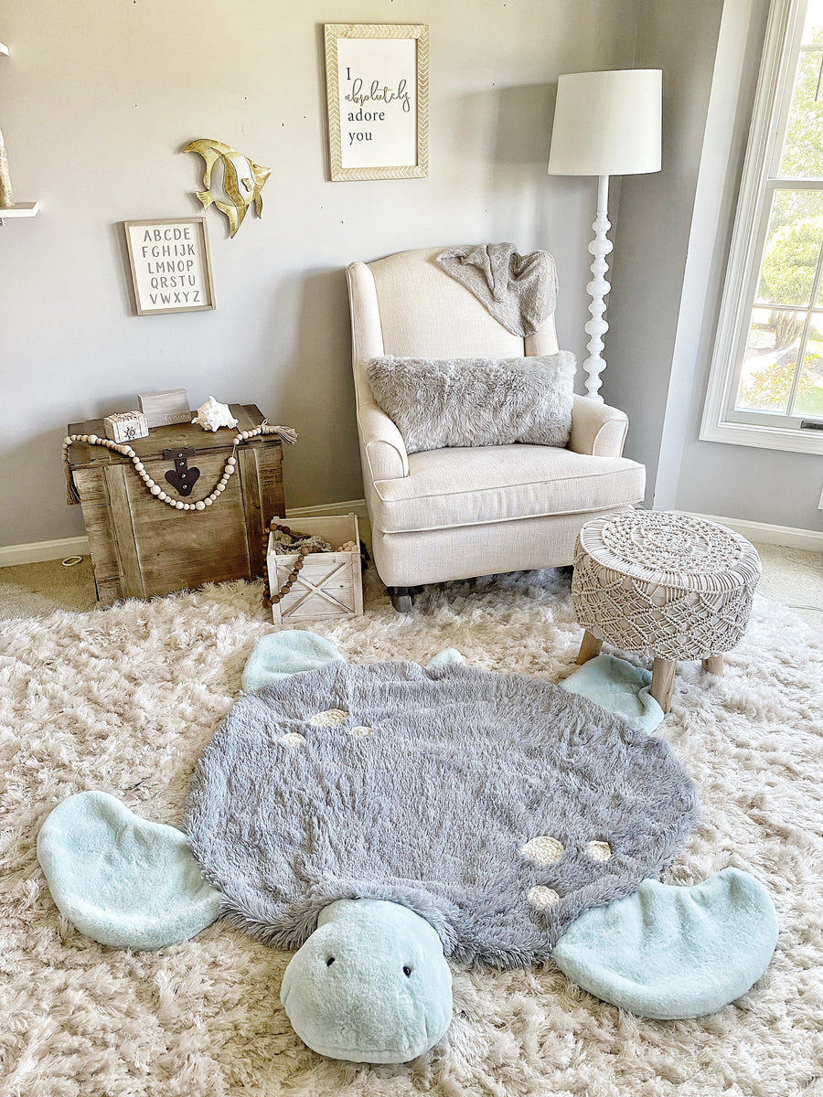 Sea Turtle Rug For Nursery – Ocean Theme Baby Blanket ClaraLoo