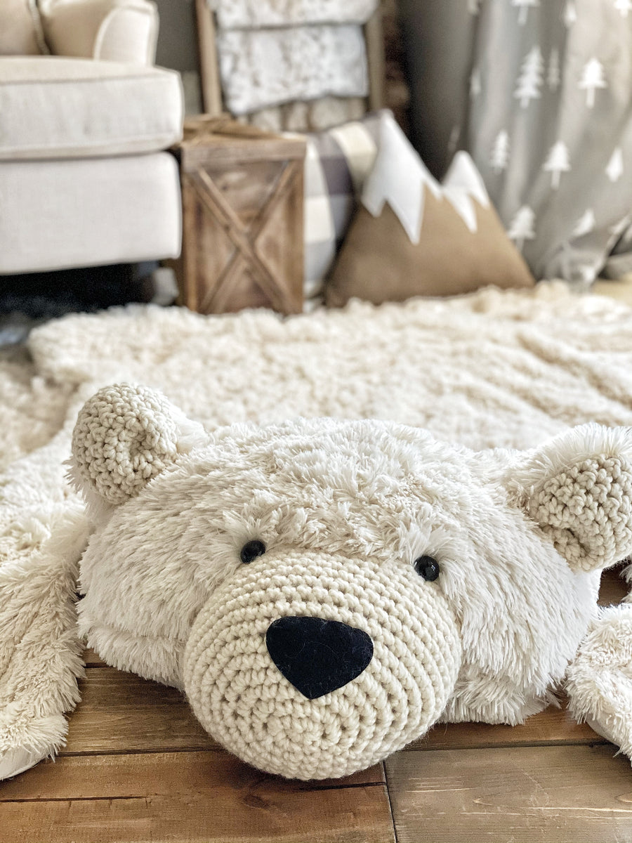 Large Polar Bear Rug For Nursery Soft Nursery Bear Rug