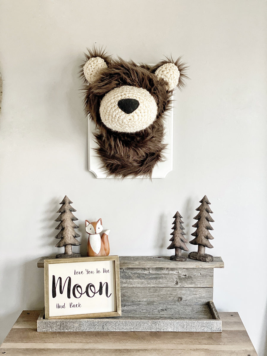 Stuffed bear best sale head mount