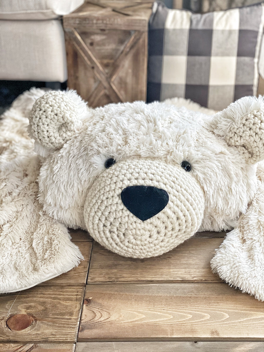 Large Polar Bear Rug For Nursery | Soft Nursery Bear Rug – ClaraLoo