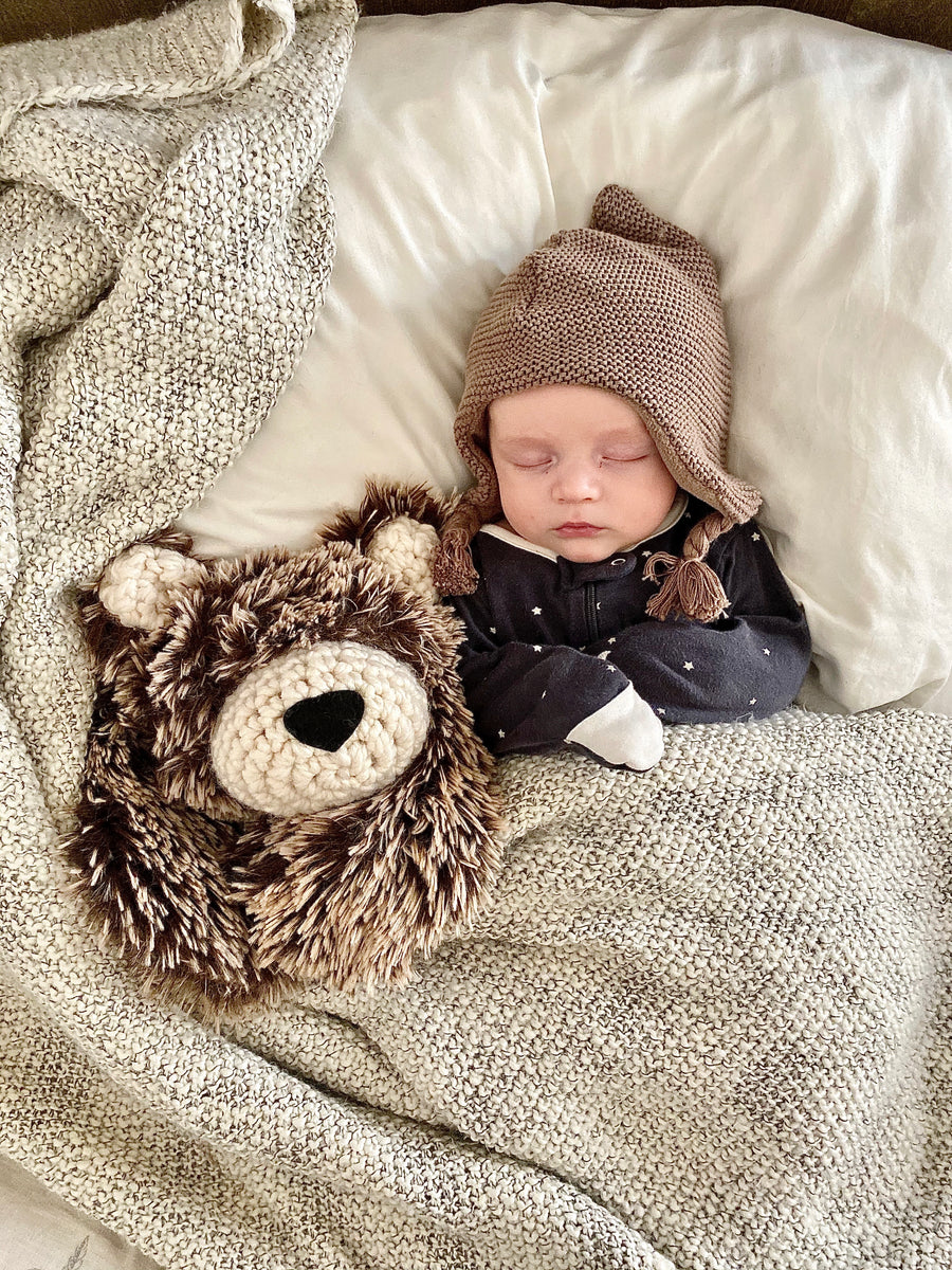 Brown Frosted Bear Lovey Stuffed Animal Bear Lovey ClaraLoo