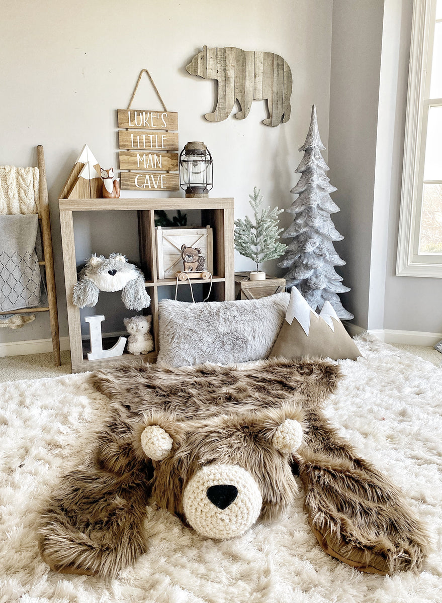 Bear rug for kids 2024 room