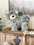 Plush Standing Bear - Grey Frosted Minky