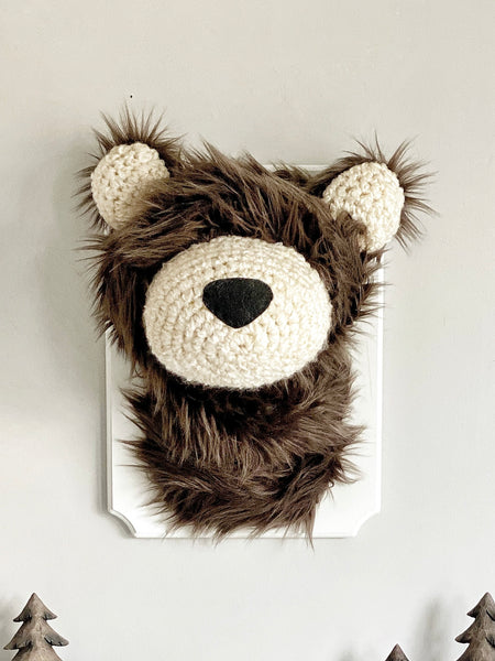 Brown Grizzly Bear Wall Mount