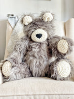 ClaraLoo Large Plush Bear Bud - Grey Grizzly