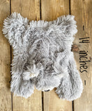 Little Bear Lovey - Grey Minky