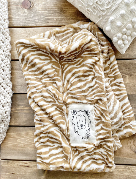 Zebra Blanket - Brown