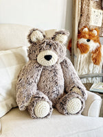 ClaraLoo Large Plush Bear Bud - Brown Frosted Minky