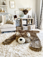 Extra Large Cappuccino Grizzly Bear Rug