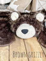 Regular Size Brown Grizzly Bear Rug
