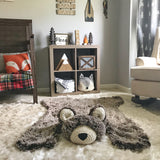 Regular Size Brown Frosted Minky Bear Rug