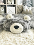 Extra Large Grey Grizzly Bear Rug
