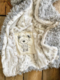 Little Bear Blanket - Creamy Fawn with Plush Fur Grey