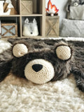 Extra Large Brown Grizzly Bear Rug