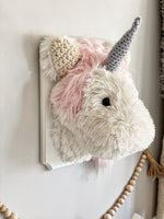 Mud Pie Unicorn Wall Hoop Decor - 10" Diameter With Yarn Pom Poms, Stars, And Tassel
